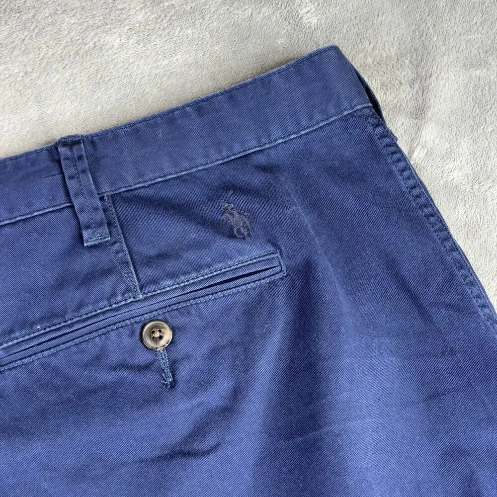 Polo Ralph Lauren Shorts Men's‎ 50 Big Blue Chino Cotton Twill Classic Fit